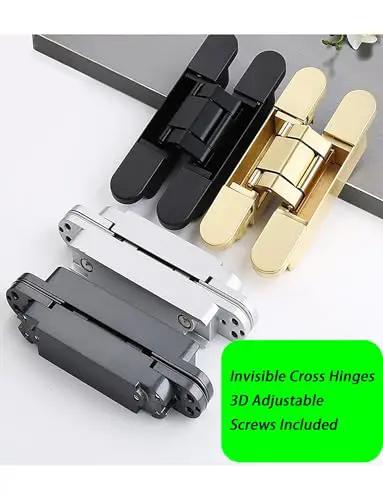 Heavy Duty Concealed Door Hinge Rock Solid Zero Gap Flush Mount For Wood And Folding Doors 180 Degree Silent Smooth Operator
