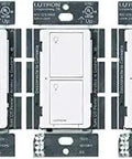 Three Pack Smart Light Switch For Home Automation With App, Voice Control, And Scene Scheduling, 6 Amp, in white.