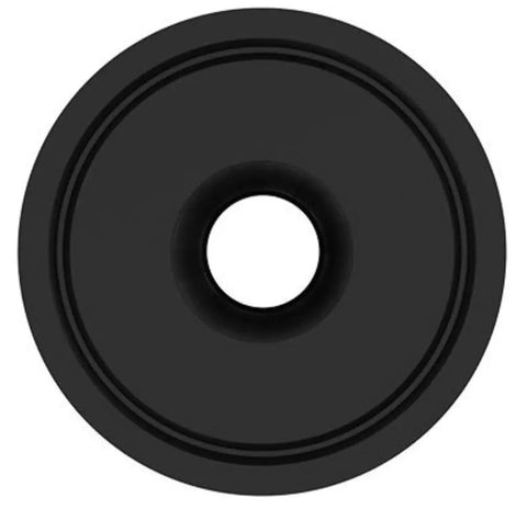 Sediment Water Filter Replacement Cartridge 10 Inch By 2.5 Inch Pleated Cellulose 20 Micron, circular top view, black gasket.