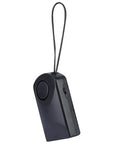 Ultra Loud 120dB Door Sensor Alarm For Home, Travel And Hotels, Touch, Vibration And Magnet Detection For Kids Safety, Luggage, Backpack, And Security, Instant Alerts When Door Opens, black unit with loop strap