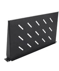 Heavy Duty Vented Cantilever Tray For 1U Rack Mount Server Shelf, black metal design, ideal for securing network gear.
