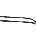 Side view of RB3681 Round Sunglasses Unisex 50 mm Frame With 100 Percent UV Protection In Black And Dark Green, thin temple design