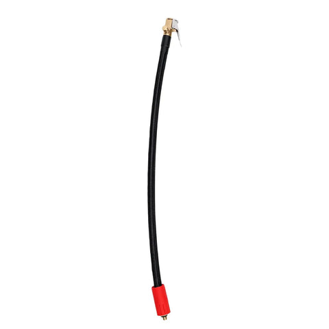 Premium Flexible Silicone Tire Inflator Extension Hose 40cm With Quick Clamp Chuck For Cars Motorcycles Bikes No Sweat Roadside Help Easy Reach Tight Spots Essential Garage Tool Game Changing Auto Repair Gear You Need Right Away, black hose with red fitting