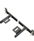 Game Changing Adjustable Headboard Brackets For Metal Bed Frame With Footboard Extension Kit in matte black, showing universal hardware mounts.