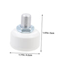 2 Pack Rubber Toe Stops For Roller Skates And Quad Skates, Round Brake Block Stoppers, size 1.97in x 1.77in, white