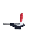 Heavy Duty Push Pull Quick Clamp Toggle Fixture Tooling Vise locks down tight with red handle for woodworking and machining.