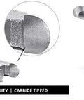 Carbide Tipped Flooring Router Bit Round Nose Cutter For Wood Slots Inlays And Medallions 1-1/4 Inch Diameter