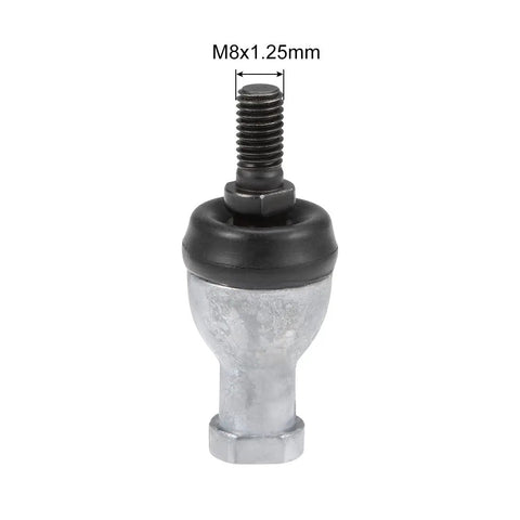 Heavy Duty Rod End Bearing Straight Ball Joint M8x1.25 Right Hand Female to Right Hand Male for Easy Linkups and Smooth Motion, Spherical Bearing with Carbon Steel Housing Bronze Race and Hardened Chrome Ball, M8x1.25mm