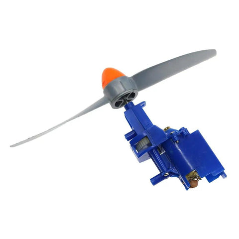 Beefy RC Aircraft Power Unit For High Wind Lift Kit And Helicopter Power Pack with 130 Motors, blue casing and propeller detail
