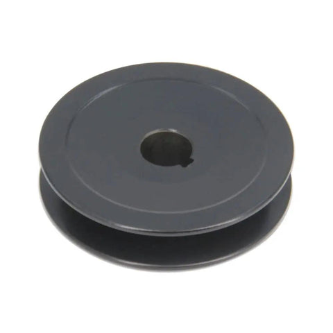 Heavy-Duty Single Groove Web Sheave for V-Belt Systems, 3.0 Inch OD, 5/8 Inch Bore, Cast Iron Pulley, 1 Groove, front view