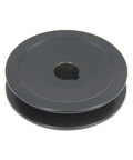 Rock Solid Cast Iron Single Groove Web Sheave Pulley with 3 inch OD and 5/8 inch bore for V belt setups.