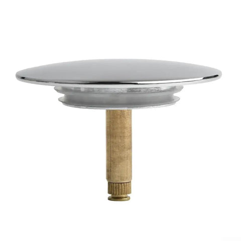 Bath Basin Waste Stopper 70mm Diameter, Adjustable Pop-Up Drain-Plug with a shiny chrome finish and brass stem for durability.