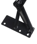 Legit Sturdy Sofa Bed Spring Hinges Featuring Slick 80 Degree Flip Mechanism, black metal hinge with spring and mounting plate.