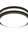 14 Inch LED Flush Mount Ceiling Light Fixture With 5 CCT Selectable 2700K To 5000K, Dimmable Indoor Round Kitchen Ceiling Light, Black Finish