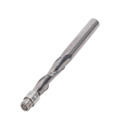 Heavy Duty 1/4 Inch Flush Trim Router Bit With Up Down Spiral Design And Tungsten Carbide for smooth wood cuts.