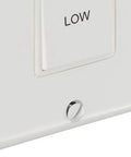 Two Speed Wall Switch 58030 1 Pack White For Home Air Vents And Duct Vent Control With Super Easy Install, showing low setting