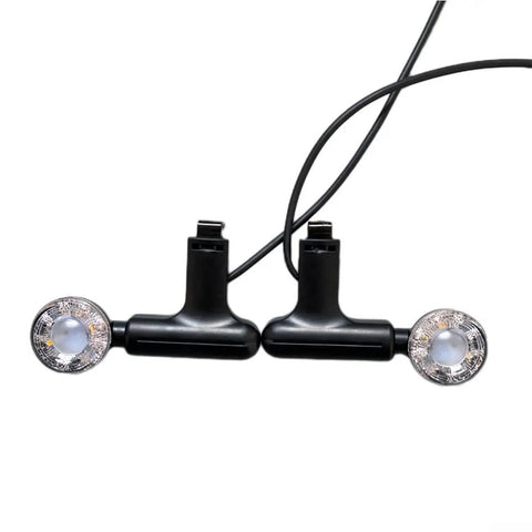 Brilliant Yellow LED Turn Signal Lights For 48V And 60V E Bikes Super Bright Daytime Running Warning Lamps For Serious Safety On Busy Streets, pair