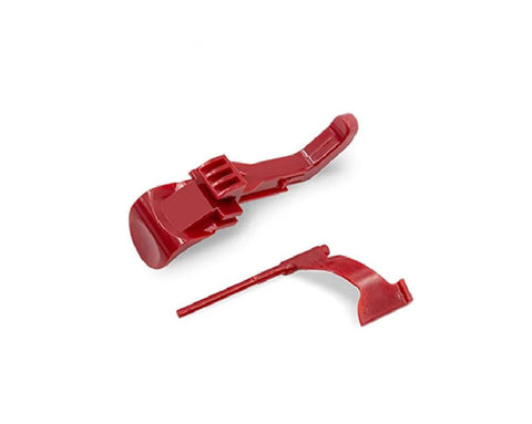 Red Plastic Cyclone Button Release Catch Clips For DC43 Vacuum Canister 3 Sets Springless Replacement Clips shown individually