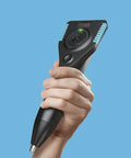 At Home Shockwave Therapy Device For Men To Bust Erectile Dysfunction And Kickstart Penile Blood Flow Naturally For Smooth Performance And Unshakable Confidence Every Day held in hand with digital interface.