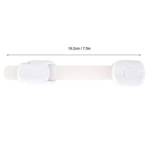 Baby Safety Locks For Cabinets And Drawers, Multifunctional Strap Lock, 19.2cm Non Plastic Design with Easy Peel and Stick Installation