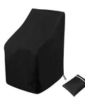Waterproof Outdoor Stackable Chair Cover For Patio Chairs 210D Heavy Duty Fabric With All Weather Protection Fits 25 By 25 By 47 Inches Stacking Chairs Black Keeps Water Dust And Sun Out