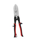 5 Blade Sheet Metal Crimper For Stove Pipe And HVAC Venting Hand Crimper Tool Built Tough, 26.5 Cm Long, black and red handle