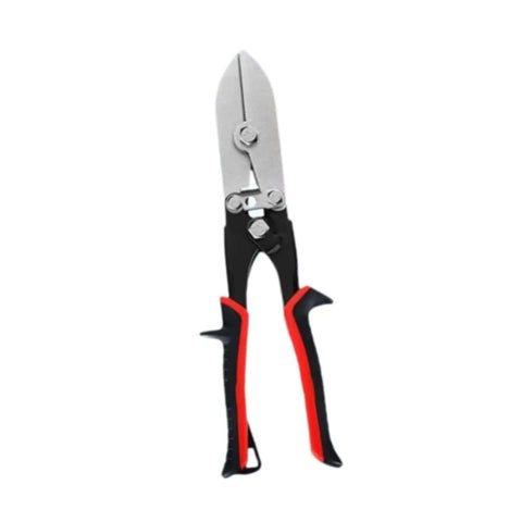 5 Blade Sheet Metal Crimper For Stove Pipe And HVAC Venting Hand Crimper Tool Built Tough, 26.5 Cm Long, black and red handle