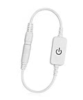 Compact Dimmable Touch Switch for Single Color LED Cabinet Lights with Antislip Coating, smooth brightness control