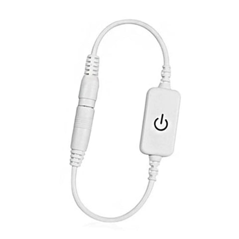 Compact Dimmable Touch Switch for Single Color LED Cabinet Lights with Antislip Coating, smooth brightness control