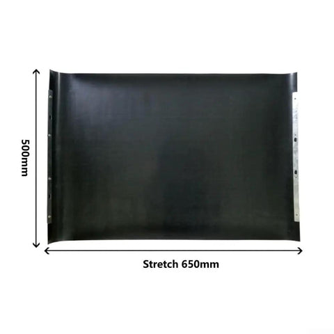 Heavy Duty Retractable Accordion Bellows Cover for Milling Machines and Guide Rails, Dustproof Rubber Chip Guard, 500x650mm