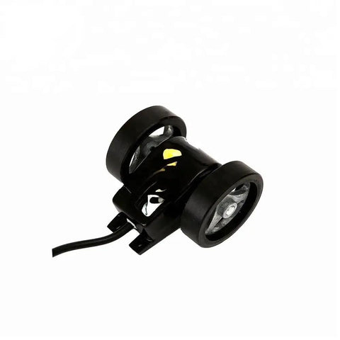 Dead On Precision Automatic Reset Length Meter With Rotary Encoder Measuring Wheel close-up of black rotary encoder wheel.