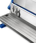 Close-up of Beast Of A Three In One Pan And Box Brake Slip Roll Shear And Bending Machine, steel adjustable fingers detail