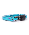Heavy Duty Micro Carabiner With Keylock Screwlock And Captive Eye For Hella Secure Accessory Attachment Smooth Operator Aluminum Clip, blue and pink design.