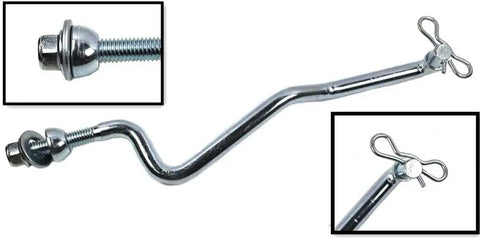 Front Draft Arm Kit For Mower Deck Lift Linkage Beefed Up Heavy Duty Replacement With Easy Install For Quick Fix Compatible With John Deere 102 115 125 155C D155 E180 L100 L110 L120 L130 LA135 LA175 L2548 G110 X105 X166 chrome steel linkage rod with bolt ends