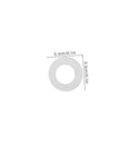 Single metal washer from Metal Eyeglass Screw Washers Set, 200 Pcs Rimless Glasses Gaskets and Frame Tighteners, 0.3cm size