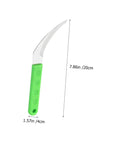 Two Pack Stainless Steel Weeding Sickle With Ergonomic Handle showing blade and handle dimensions