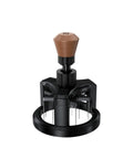 Hit The Mark Every Time With This Rock Solid 58mm Magnetic Stirrer For Espresso Portafilter featuring wood top and needle tips.