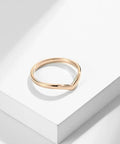 Engravable BFF Ring Set For Two In Rose Gold Plated Stainless Steel 2mm Dainty Chevron V Shaped Stacked Rings For Best Friends