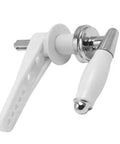 Chic Victorian Style Bathroom Flush Kit With Elegant White Ceramic Knob And Durable Zinc Alloy Arm For Loo Cistern Replacement, Perfect Dual Flush Handle Upgrade, white knob