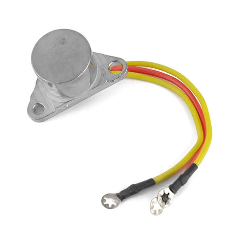 Sick Heavy Duty Regulator Rectifier For 70 150hp Outboard Motor with chrome finish and colored wires for marine battery connections.