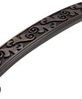 Oil Rubbed Bronze Floral Cabinet Hardware Handle Pull Set 10 Pack With Three And Three Quarters Inch Hole Centers And Four And Five Eighths Inch Overall Length Includes One Inch Mounting Screws