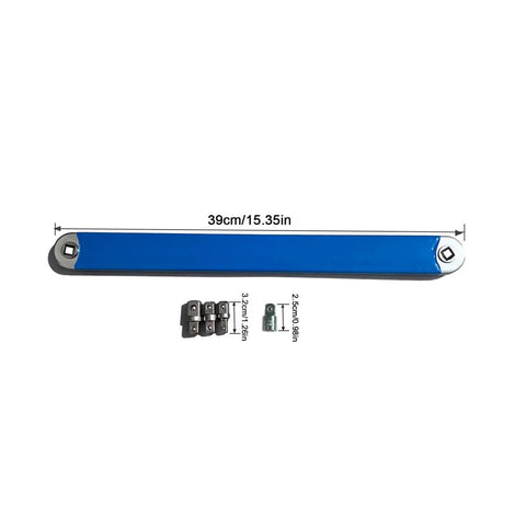 Premium Heavy Duty Offset Extension Wrench Rock Solid High Carbon Steel Construction With Interchangeable Socket Adapter For Tight Spots And Auto Repair, 39cm length