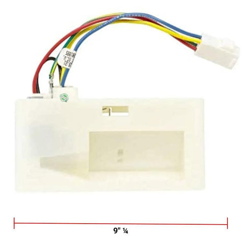 Heavy Duty Refrigerator Damper Control Assembly 5 Inch Length Compatible With AP6016813 PS11750106 EAP11750106, white plastic panel with wires