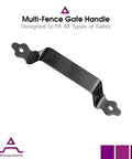 7 Inch Stainless Steel Gate Handle For All Fence Types With Powder Coated Black Finish