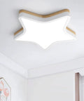 Star-shaped sleek LED ceiling light with dimmable modern flush mount energy saving three color temperatures for kitchen bathroom study and tea rooms easy install gray 52cm.