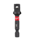 Shockwave Steel Impact Duty One Quarter Inch Hex Shank To Three Eighths Inch Square Socket Adapter For Impact Drivers And Drills Converts Hex To Square Nuts And Bolts Built Tough For Long Life