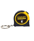 FatMax One Half Inch By Six Foot Keychain Tape Measure With Tru-Zero Hook, Polymer Coated Blade For Durability, Three Foot Standout, Ultra-Compact