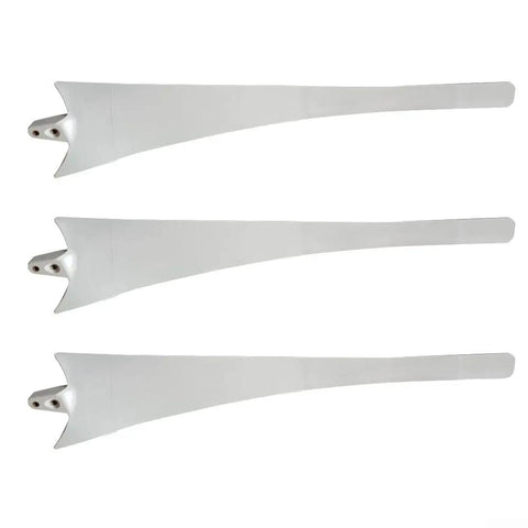 580mm Wind Turbine Blade Accessory Kit FRP White High Strength Carbon Fiber Nylon Lightweight Replacement For Wind Power Efficient Airflow Management And Plug And Play Installation, three blade view