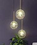Modern Glass Pendant Ceiling Light Hella Sleek Chrome Body Six Head Glass Bubble Design Cold White Glow Total Flex For Living Room Bar Easy Install Brightens Room Worth Every Penny with three glass bubble shades.