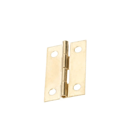 Straight Up Heavy Duty Butt Hinges 100 Piece Set For Furniture Hardware Cabinet Door Drawer Wood Box Brackets Smooth Swinging Rock Solid Metal Home Diy Projects Hella Durable brass hinge detail with pin and mounting holes.